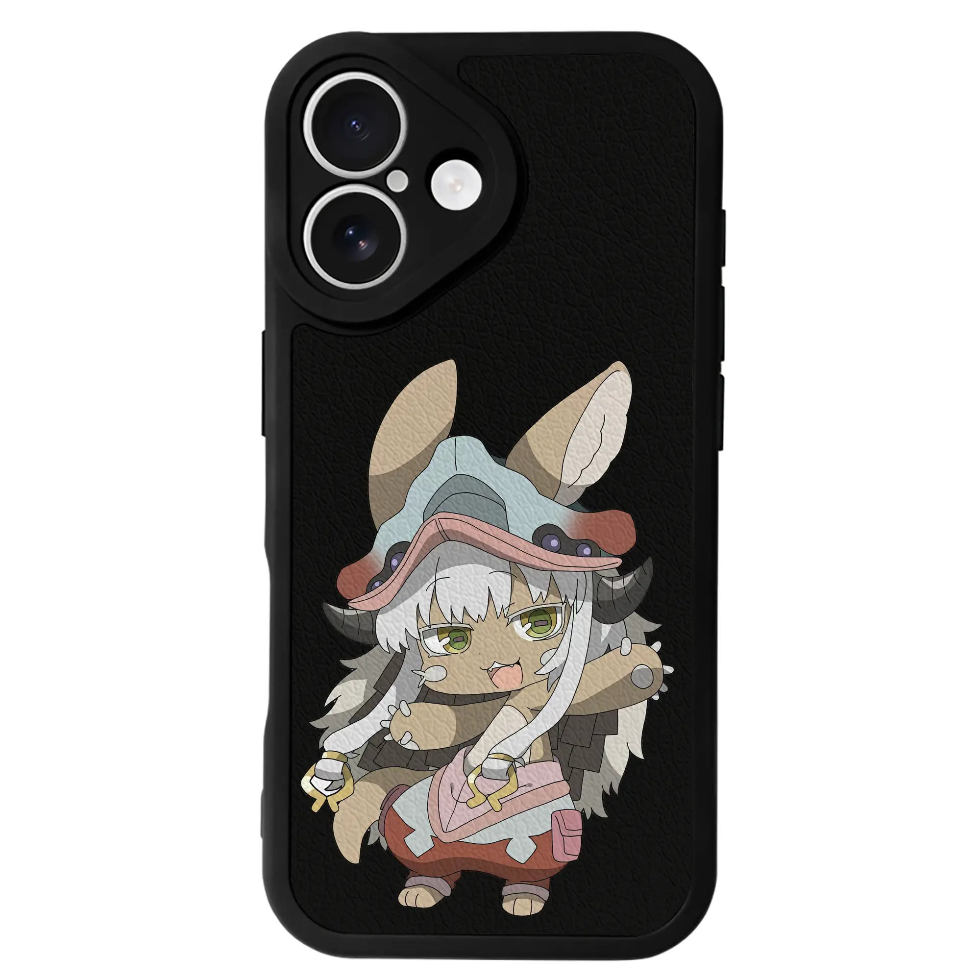 メイドインアビス グッズ,ナナチ - IPhone 16シリーズ対応 ・ シリコンスマホケース ・ レザー調 ・ 高精度フィット ・ 耐衝撃 ・ ワイヤレス充電対応 ・ 精密カット